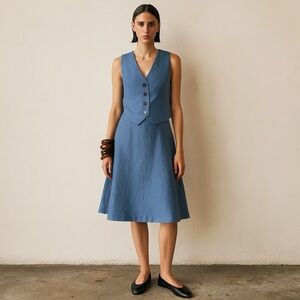 Vintage 70s skirt and vest set